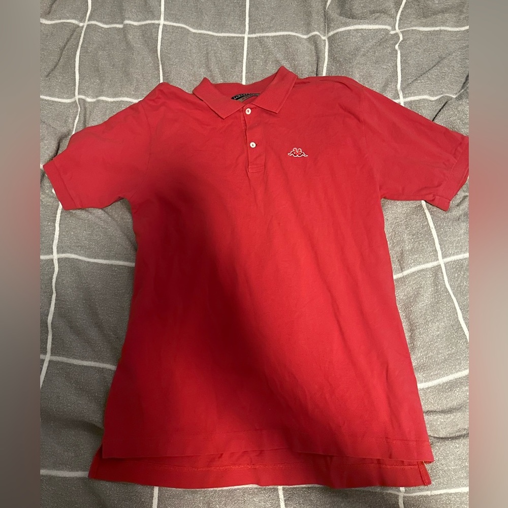 (3 for $15) KAPPA red Collared T-shirt (Large)